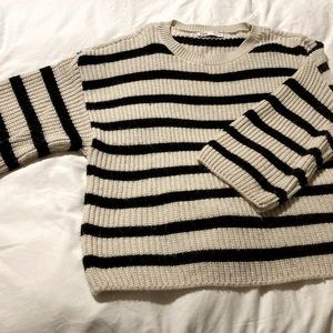 Zara oversized sweater with bell sleeves.